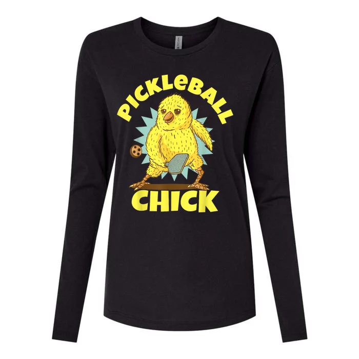 Funny Pickleball Chick Player Loves To Play Pickleball Fan Gift Womens Cotton Relaxed Long Sleeve T-Shirt