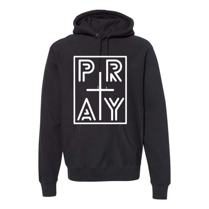 Funny Pray Christian Cross Religious Faith Jesus Lover Premium Hoodie