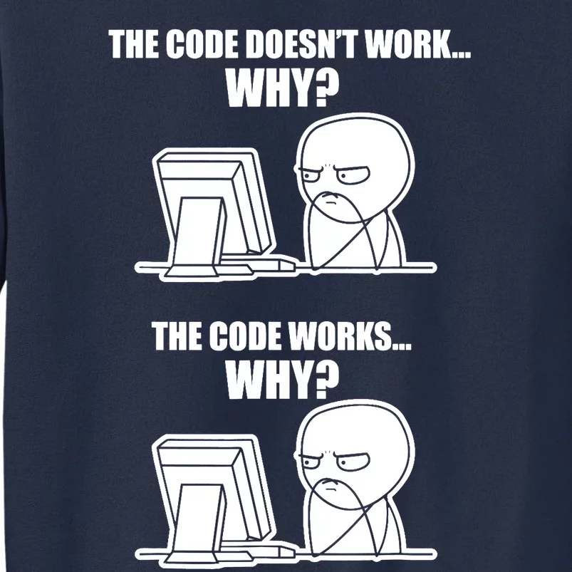 Funny Programmer Code Works Why Meme Tee Sweatshirt