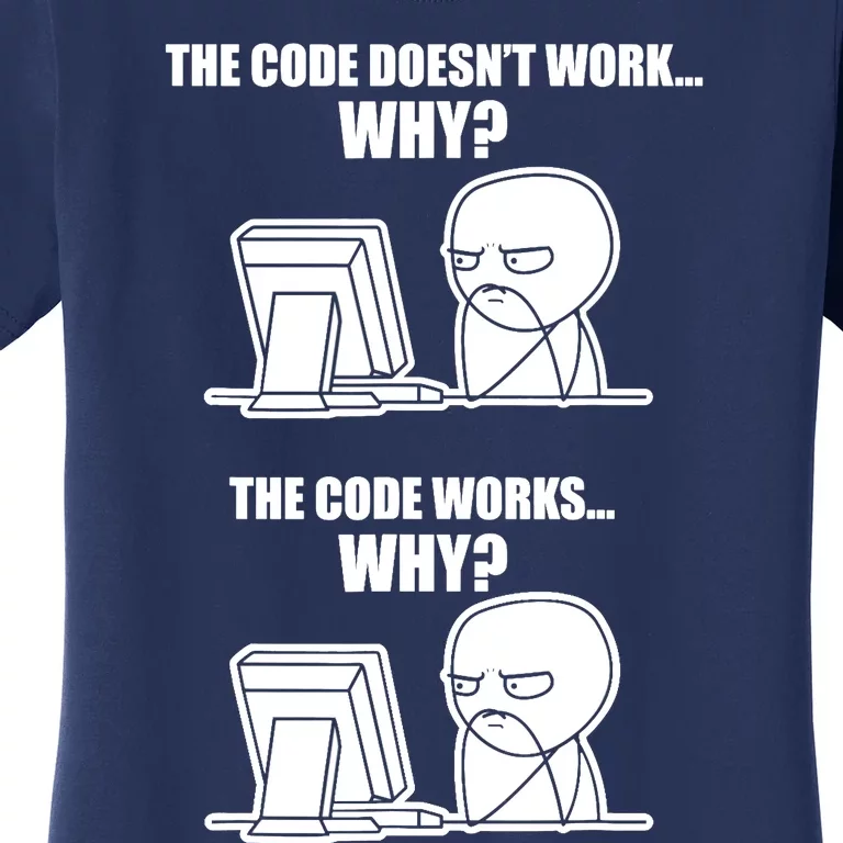 Funny Programmer Code Works Why Meme Tee Women's T-Shirt