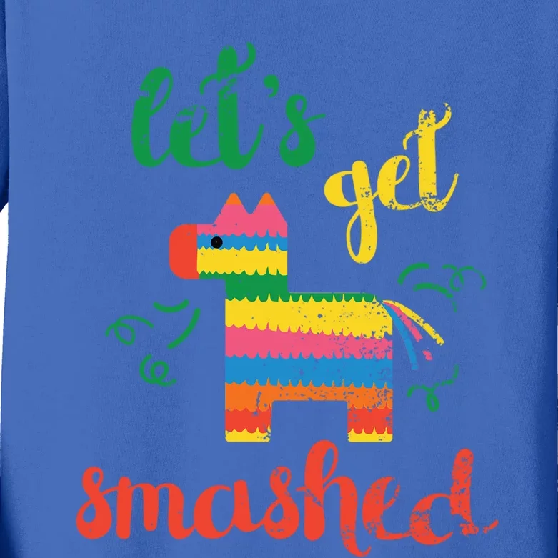 Funny PiñAta Cinco De Mayo LetS Get Smashed Cool Gift Kids Long Sleeve Shirt