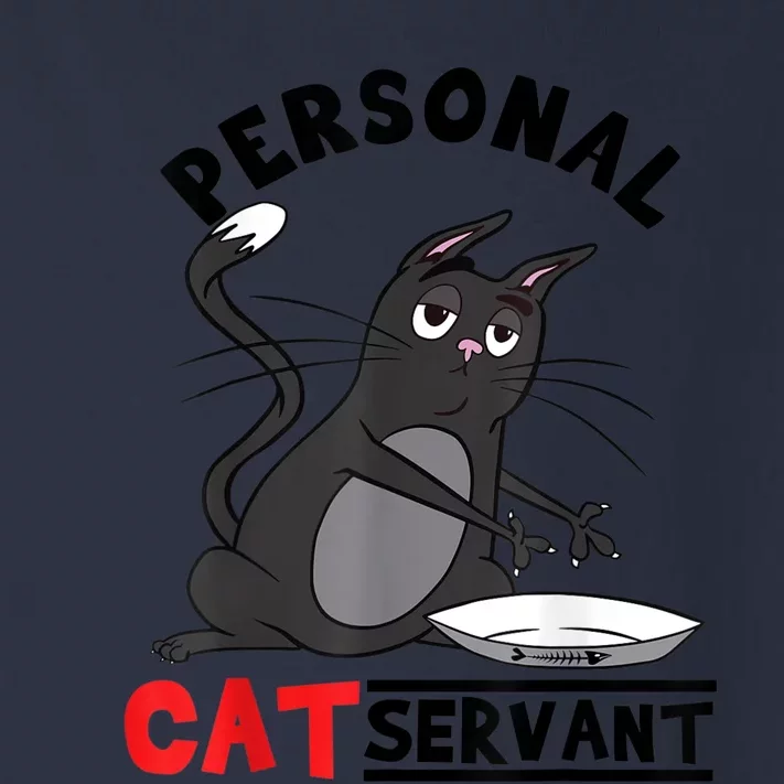 Funny Personal Cat Servant Funny Black Cat Mom Cat Dad Gift Toddler Long Sleeve Shirt