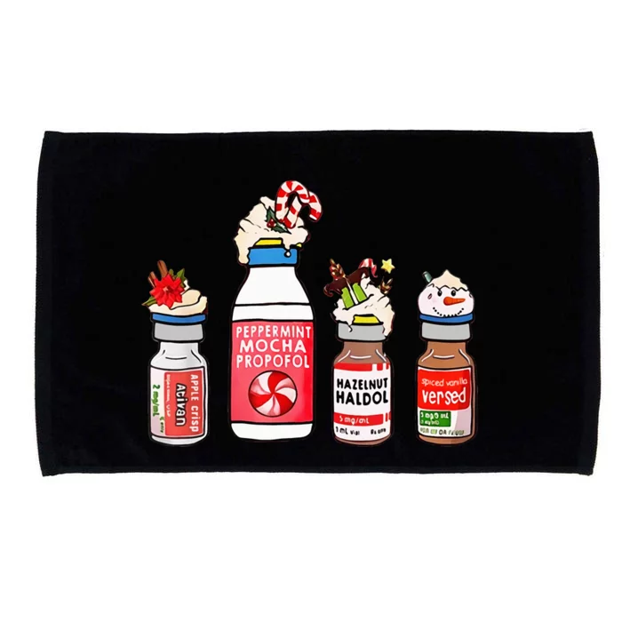 Funny Propofol Christmas Nurse CRNA PACU ER ED ICU Microfiber Hand Towel