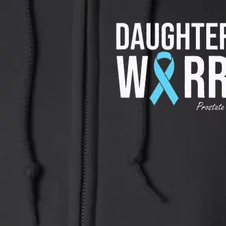 Family Prostate Cancer Awareness Light Blue Daughter Warrior Full Zip Hoodie