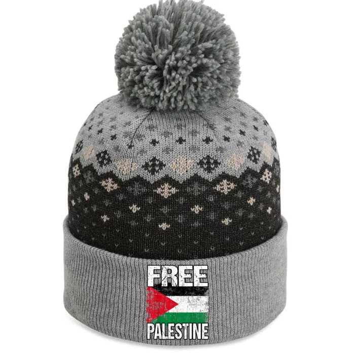 Free Palestine Cool Gift The Baniff Cuffed Pom Beanie