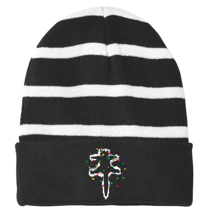 Funny Pussy Cat From Christmas Vacation Frieds Lover Striped Beanie with Solid Band