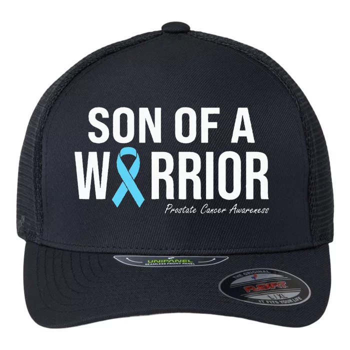 Family Prostate Cancer Awareness Light Blue Son Of A Warrior Flexfit Unipanel Trucker Cap