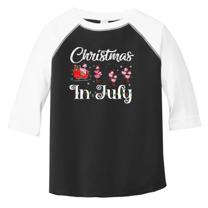 flamingo pink camping car christmas in july party Toddler Fine Jersey T-Shirt