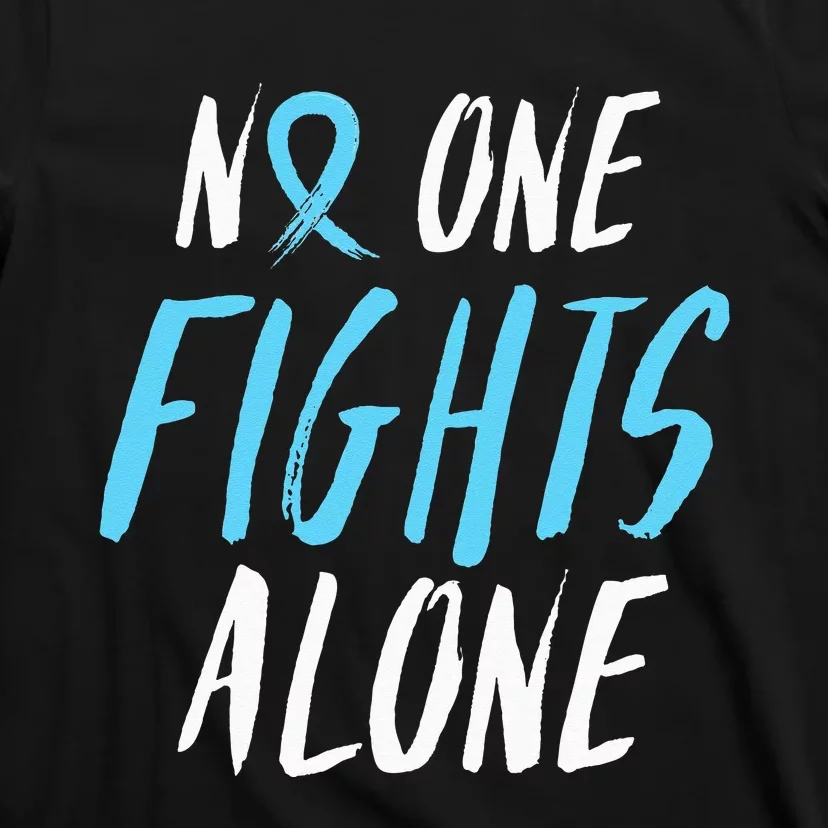 Fight Prostate Cancer Awareness Light Blue Ribbon Survivor T-Shirt