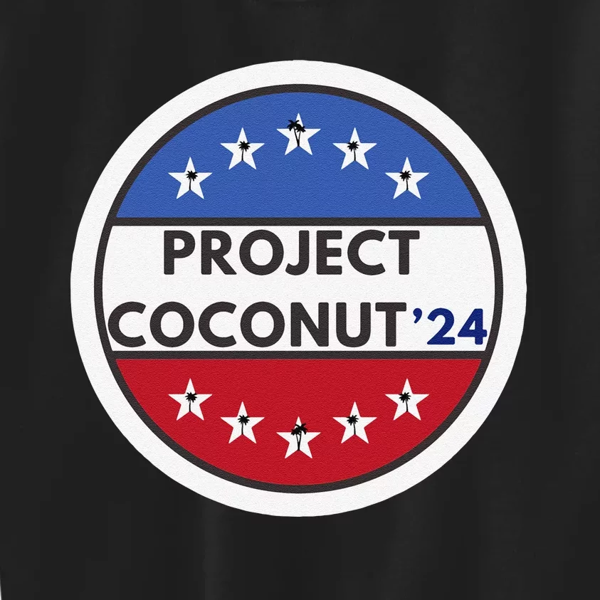 Funny Project Coconut Tree 24 Kamala Harris President Gen Z Sweat Kids Sweatshirt