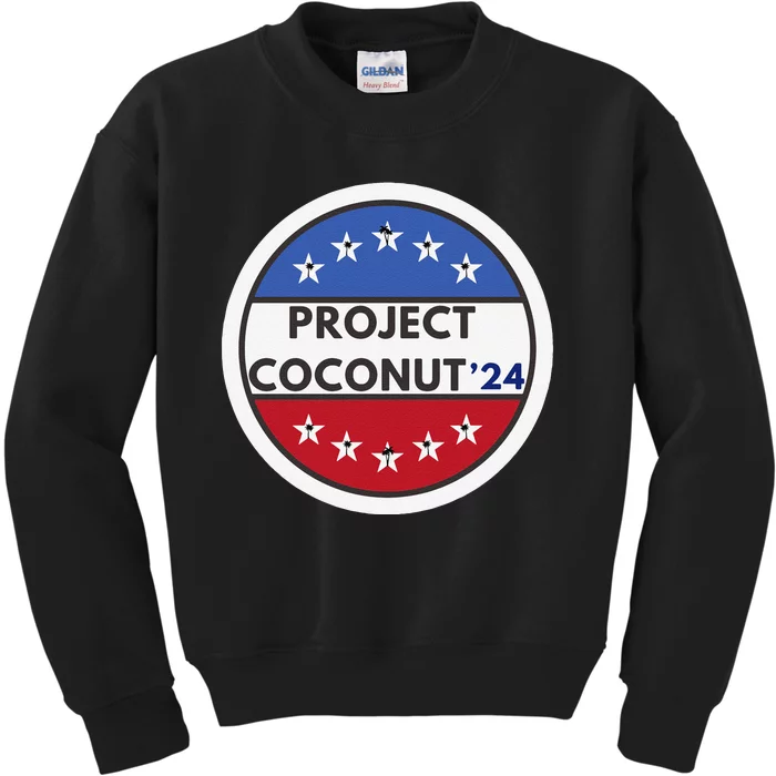 Funny Project Coconut Tree 24 Kamala Harris President Gen Z Sweat Kids Sweatshirt