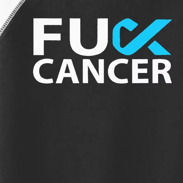 Fuck Prostate Cancer F U FU Blue Ribbon Cancer Awareness Toddler Fine Jersey T-Shirt