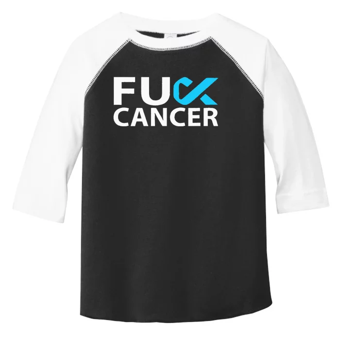 Fuck Prostate Cancer F U FU Blue Ribbon Cancer Awareness Toddler Fine Jersey T-Shirt