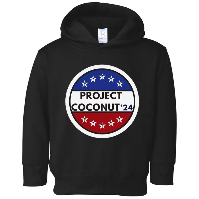 Funny Project Coconut Tree 24 Kamala Harris President Gen Z Toddler Hoodie