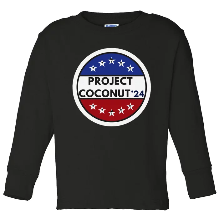 Funny Project Coconut Tree 24 Kamala Harris President Gen Z Toddler Long Sleeve Shirt