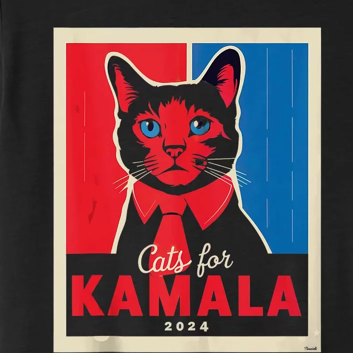 Funny Political Cats For Kamala Feline Lover Supporter ChromaSoft Performance T-Shirt