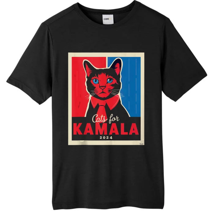 Funny Political Cats For Kamala Feline Lover Supporter ChromaSoft Performance T-Shirt