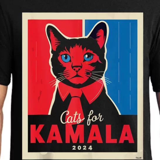 Funny Political Cats For Kamala Feline Lover Supporter Pajama Set