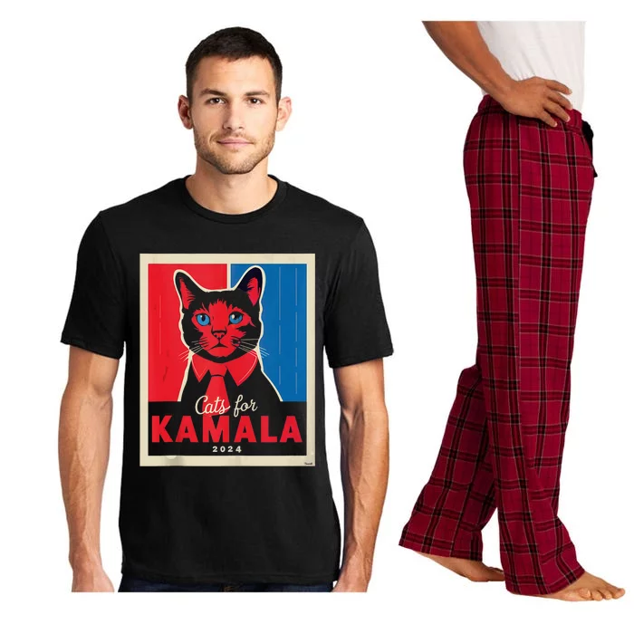 Funny Political Cats For Kamala Feline Lover Supporter Pajama Set