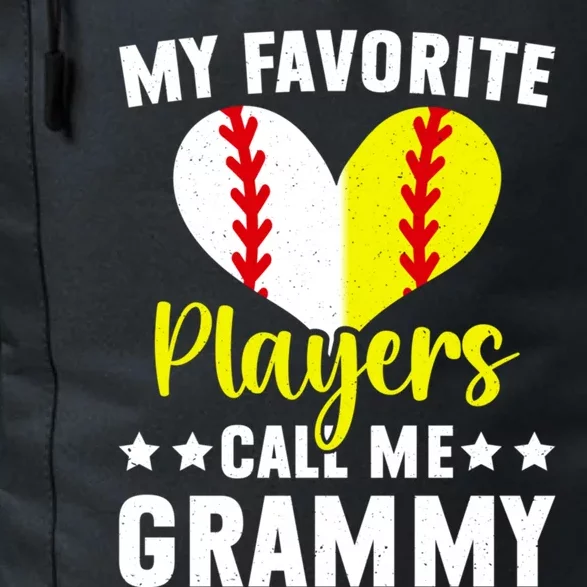 Favorite Players Call Me Grammy Baseball Softball Grammy Cute Gift Daily Commute Backpack