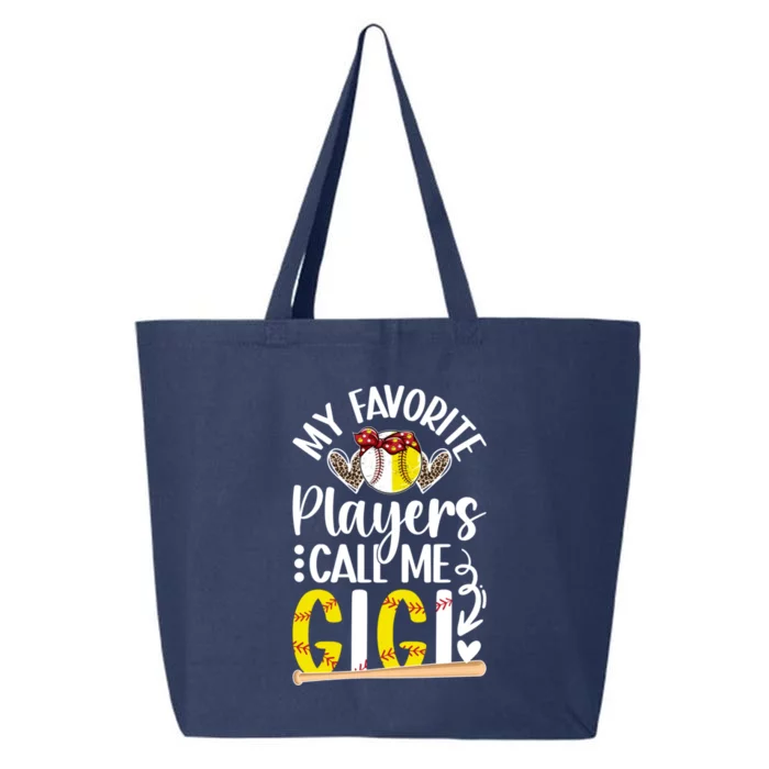 Favorite Players Call Me Gigi Baseball Softball Gigi Grandma Meaningful Gift 25L Jumbo Tote