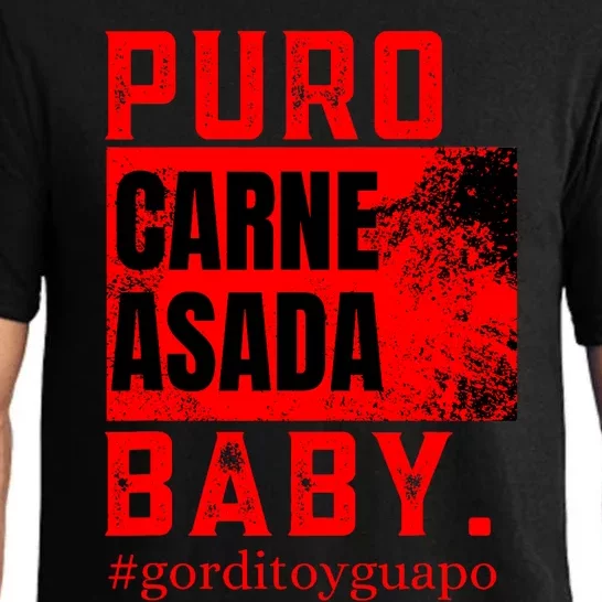 Funny Puro Carne Asada Baby Gorditoyguapo Pajama Set