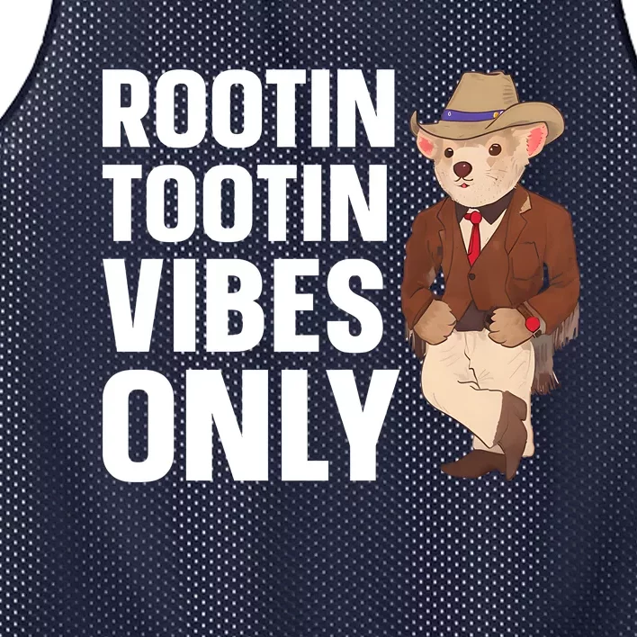 Funny Possum Cowboy Rootin Tootin Vibes Only Mesh Reversible Basketball Jersey Tank