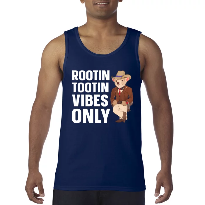 Funny Possum Cowboy Rootin Tootin Vibes Only Tank Top