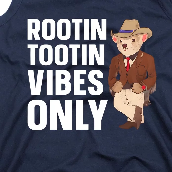 Funny Possum Cowboy Rootin Tootin Vibes Only Tank Top