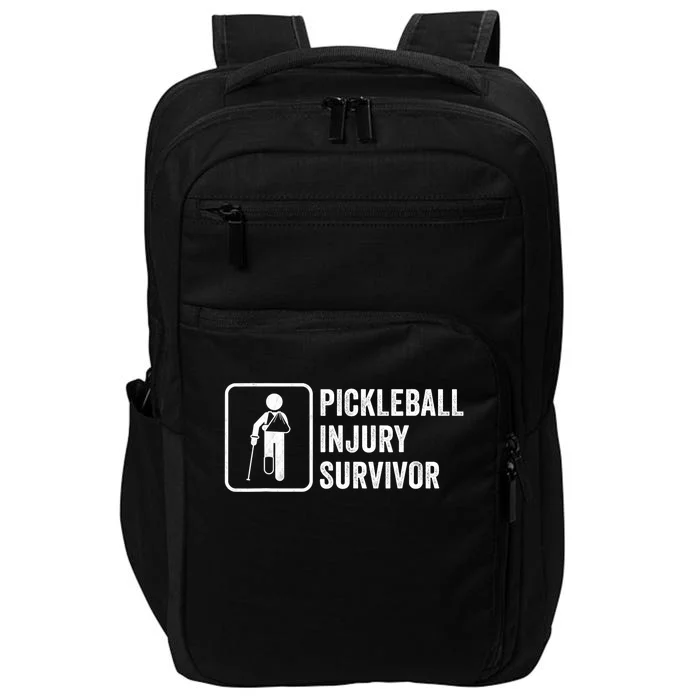 Funny Pickleball Coach With Saying Pickleball Injury Survivor Gift Impact Tech Backpack