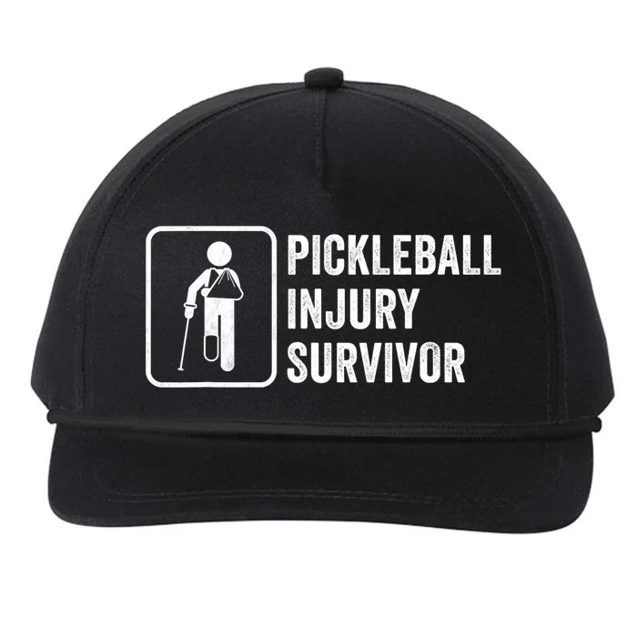 Funny Pickleball Coach With Saying Pickleball Injury Survivor Gift Snapback Five-Panel Rope Hat