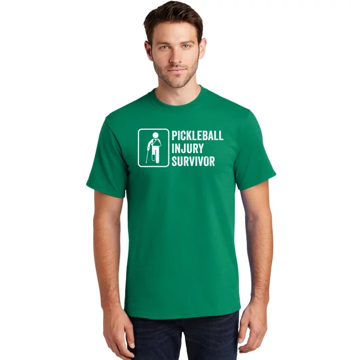 Funny Pickleball Coach With Saying Pickleball Injury Survivor Gift Tall T-Shirt