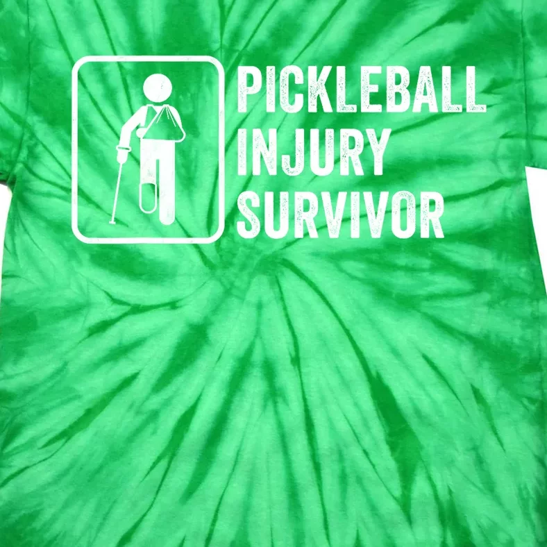 Funny Pickleball Coach With Saying Pickleball Injury Survivor Gift Tie-Dye T-Shirt