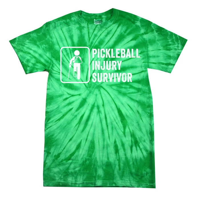 Funny Pickleball Coach With Saying Pickleball Injury Survivor Gift Tie-Dye T-Shirt