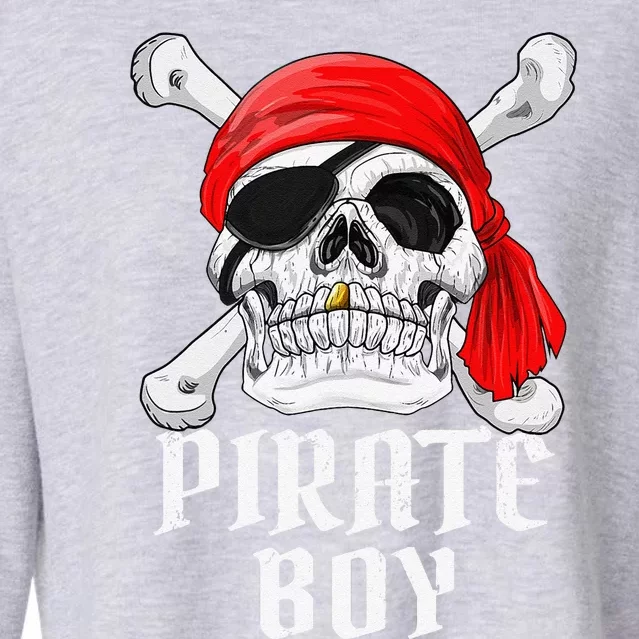 Funny Pirate Costume Theme Party Halloween Cropped Pullover Crew