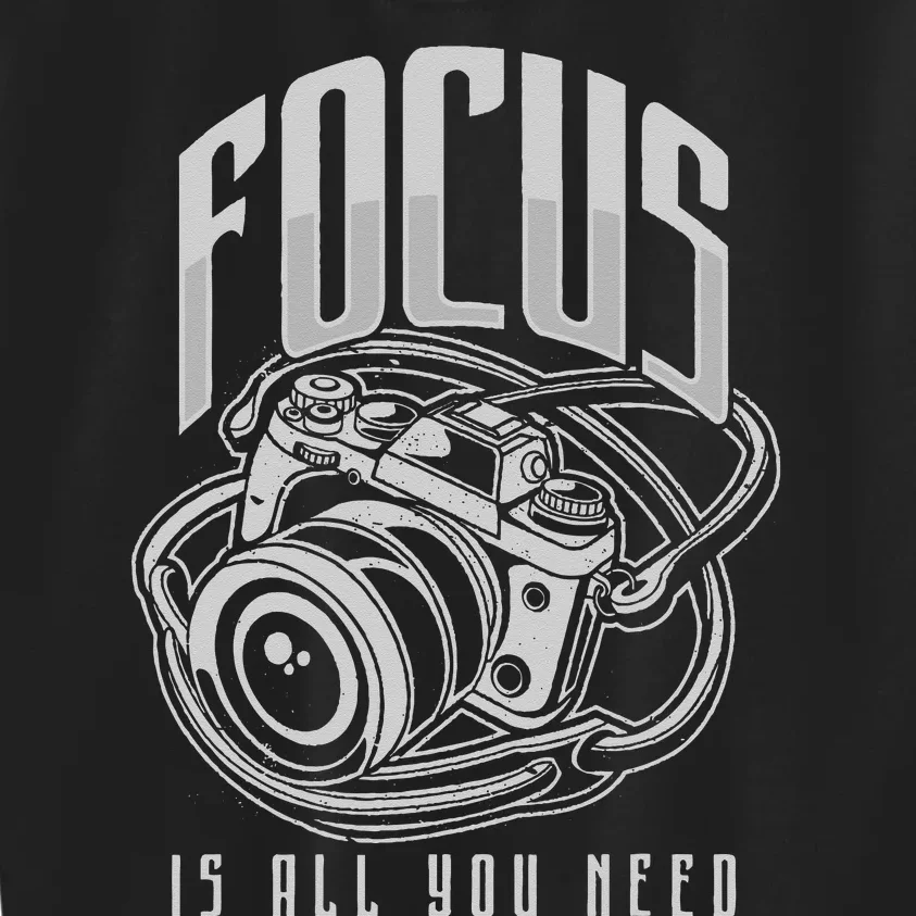 Focus Photographer Camera Gift Kids Sweatshirt