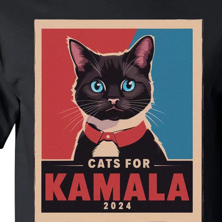 Funny Political Cats For Kamala Gift Tall T-Shirt