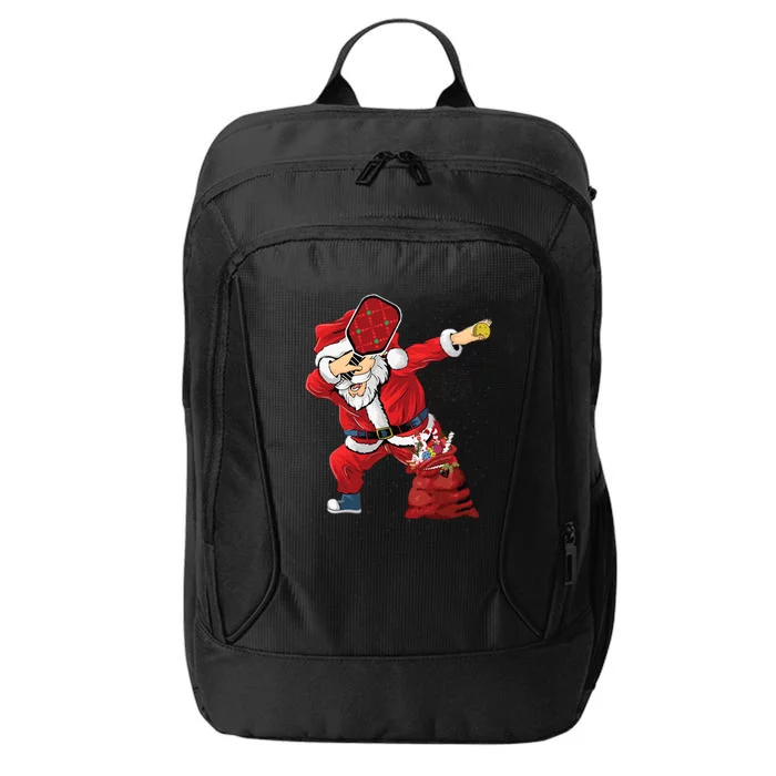 Funny Pickleball Christmas Santa Playing Pickleball City Backpack