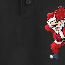 Funny Pickleball Christmas Santa Playing Pickleball Dry Zone Grid Performance Polo