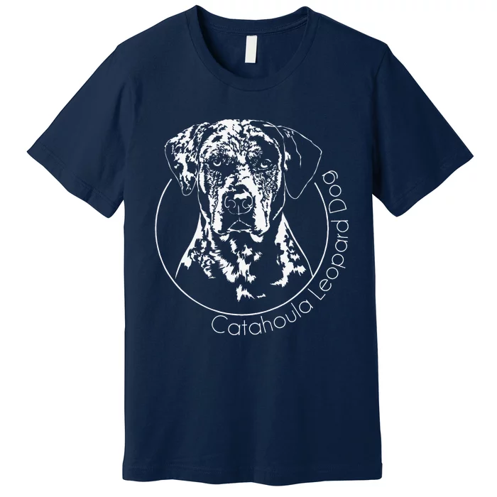 Funny Proud Catahoula Leopard Dog Portrait Gift Present Premium T-Shirt