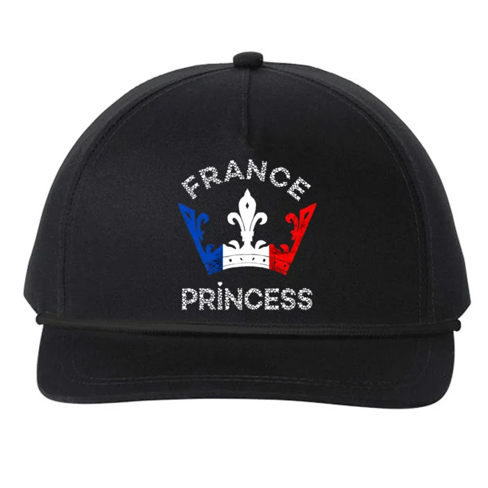 France Princess Crown French Flag French Pride French Roots Snapback Five-Panel Rope Hat