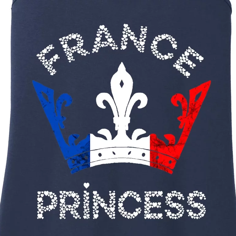 France Princess Crown French Flag French Pride French Roots Ladies Essential Tank