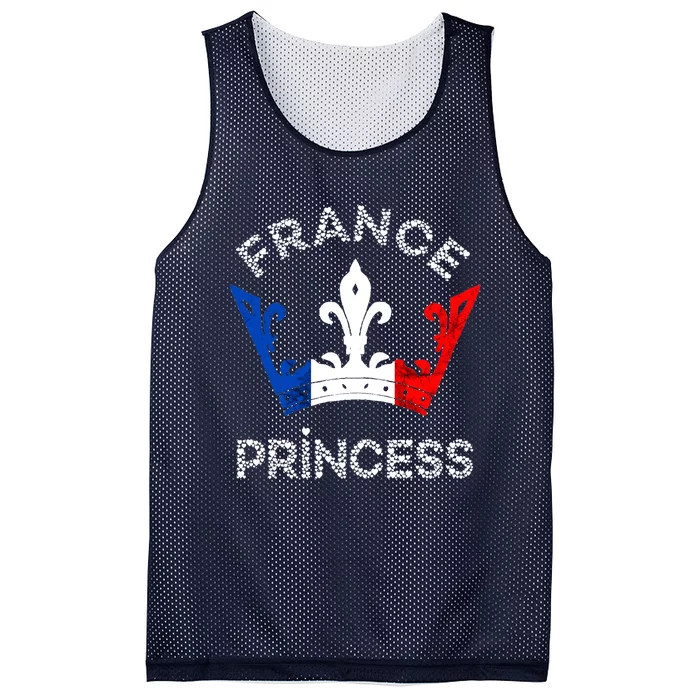 France Princess Crown French Flag French Pride French Roots Mesh Reversible Basketball Jersey Tank