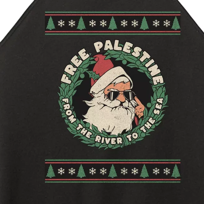 Free Palestine Christmas Santa Gaza Women’s Perfect Tri Rocker Tank