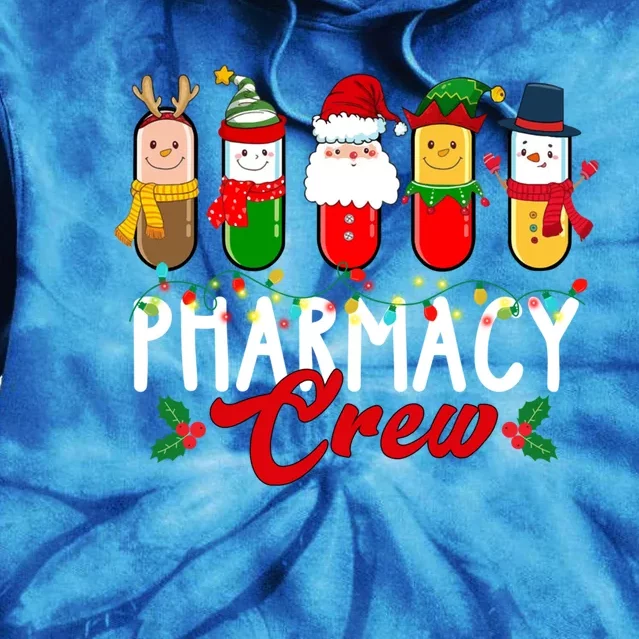 Funny Pharmacy Crew Christmas Nurse Xmas Holiday Great Gift Tie Dye Hoodie