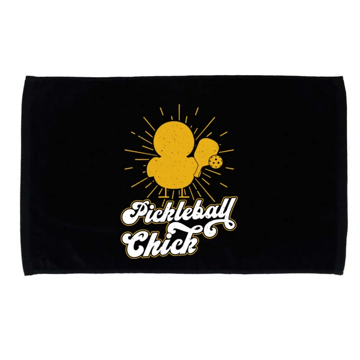 Funny Pickleball Chick For Team Sport Microfiber Hand Towel