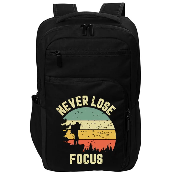 Funny Photographer Camera Never Lose Focus Photography Impact Tech Backpack