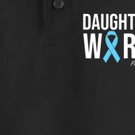 Family Prostate Cancer Awareness Light Blue Daughter Warrior Dry Zone Grid Performance Polo