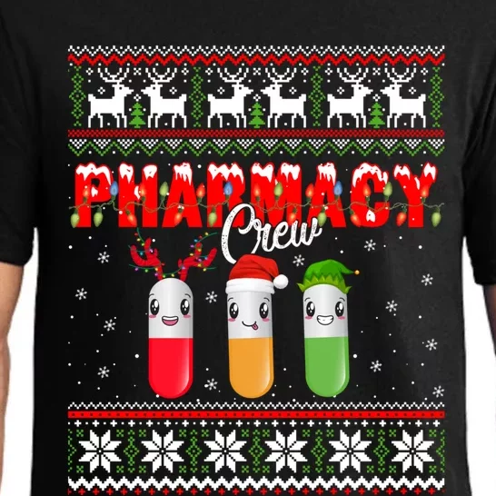 Funny Pharmacy Crew Funny Pills Merry Christmas Ugly Sweater Cute Gift Pajama Set