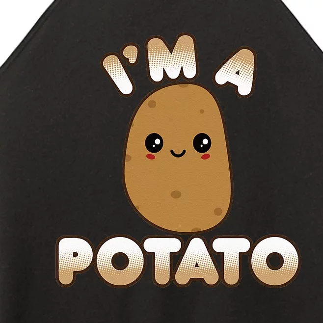 Funny Potato Costume Cute Kawaii Style Smiling Im A Potato Women’s Perfect Tri Rocker Tank